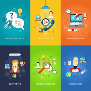 Computer support mini poster set multicolored