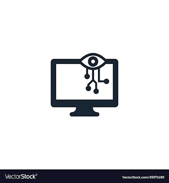 computer vision creative icon from artificial