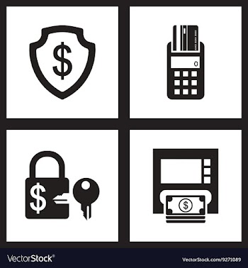 Concept flat icons in black and white economy vector image