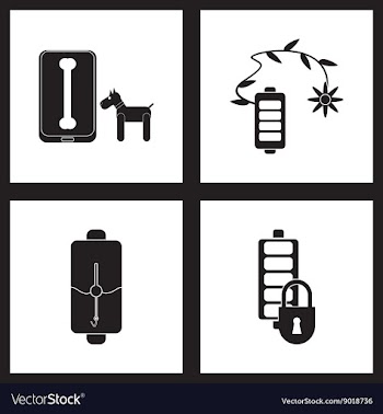 Concept flat icons in black and white mobile vector image