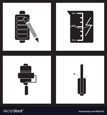 Concept flat icons in black and white mobile vector image