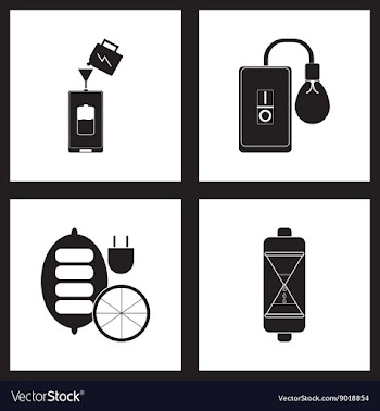 Concept flat icons in black and white mobile vector image
