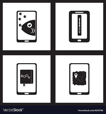 Concept flat icons in black and white mobile vector image