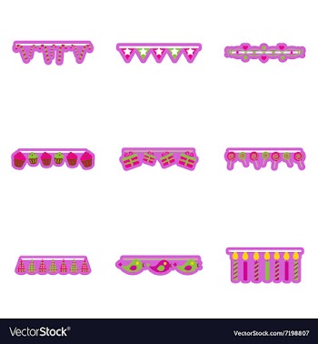 Concept flat icons on white background celebration vector image