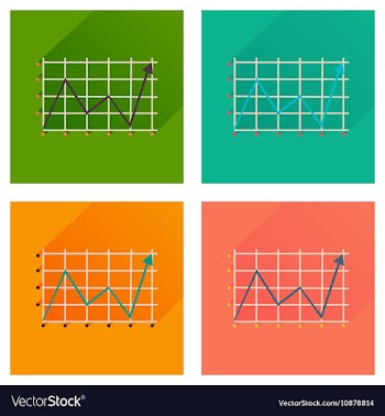 Concept flat icons with long shadow banking vector image
