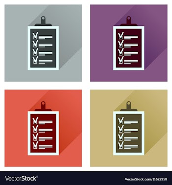 Concept flat icons with long shadow Business vector image