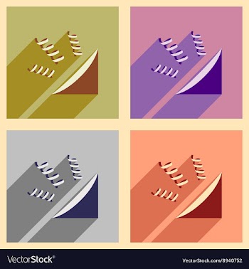 Concept flat icons with long shadow festive vector image