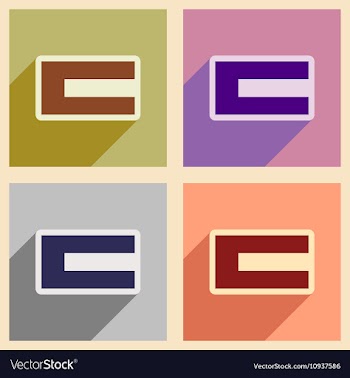 Concept flat icons with long shadow Flag Arab vector image