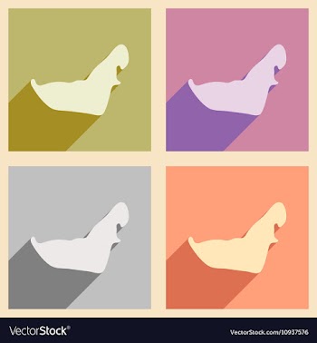 Concept flat icons with long shadow map Arab vector image