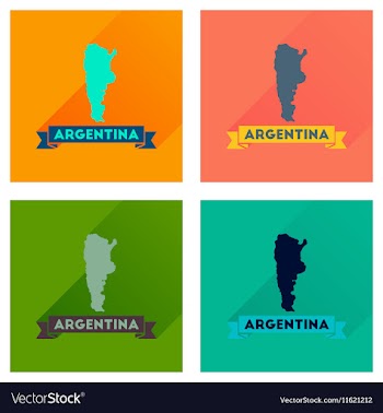 Concept flat icons with long shadow map of vector image