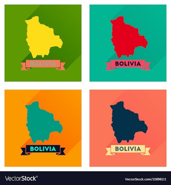 Concept flat icons with long shadow maps of vector image