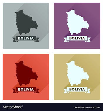 Concept flat icons with long shadow maps of vector image