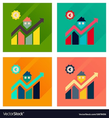Concept flat icons with long shadow schedule of vector image