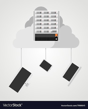 Concept of cloud computing vector image