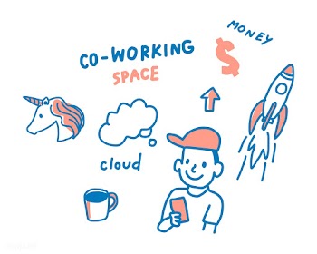 Concept of coworking space illustration | Free stock vector - 472047