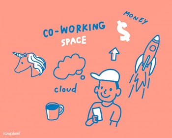 Concept of coworking space illustration | Free stock vector - 472048
