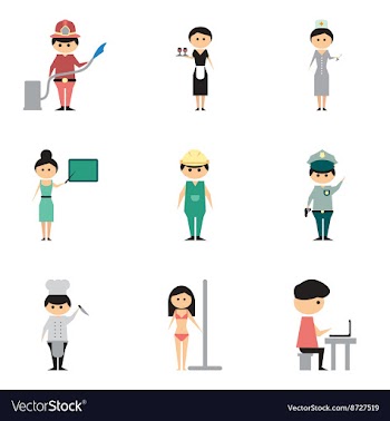 Concept of flat icons on white background people vector image