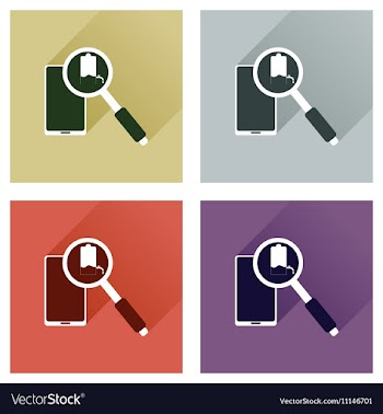 Concept of flat icons with long shadow battery vector image