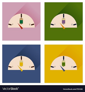 Concept of flat icons with long shadow battery vector image