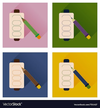 Concept of flat icons with long shadow battery vector image