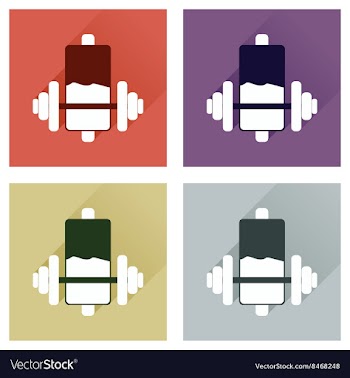Concept of flat icons with long shadow battery vector image