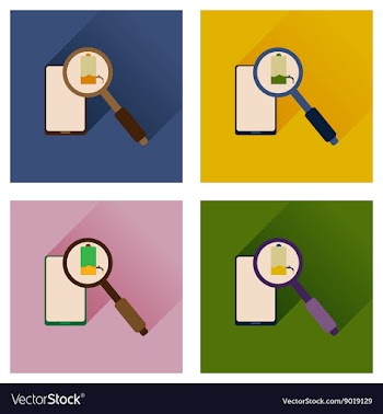 Concept of flat icons with long shadow battery vector image