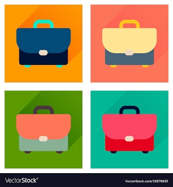 Concept of flat icons with long shadow business vector image