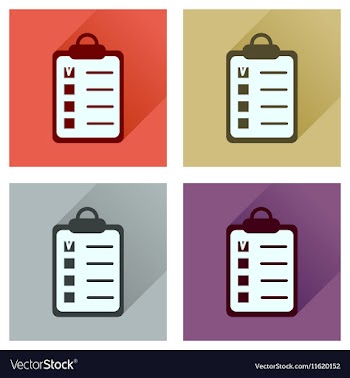 Concept of flat icons with long shadow Business vector image