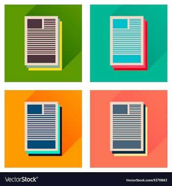 Concept of flat icons with long shadow business vector image