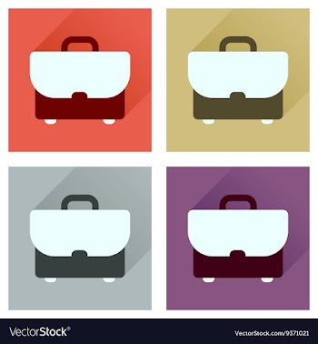 Concept of flat icons with long shadow business vector image