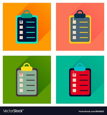Concept of flat icons with long shadow Business vector image
