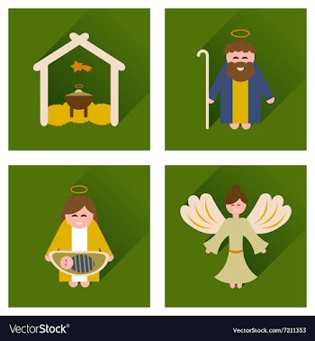 Concept of flat icons with long shadow Christmas vector image