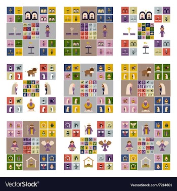 Concept of flat icons with long shadow Christmas vector image