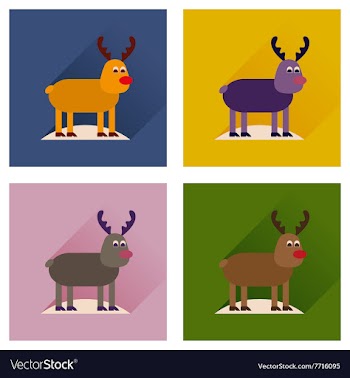 Concept of flat icons with long shadow Christmas vector image