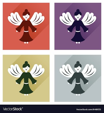 Concept of flat icons with long shadow Christmas vector image