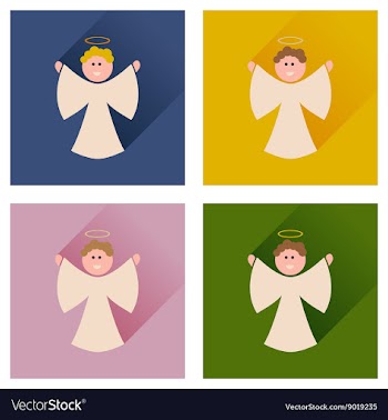 Concept of flat icons with long shadow Christmas vector image
