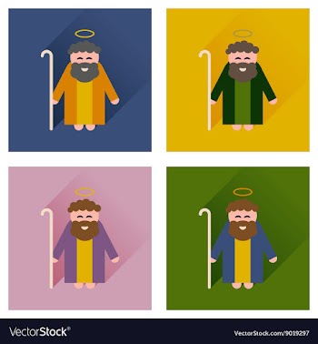 Concept of flat icons with long shadow Father vector image