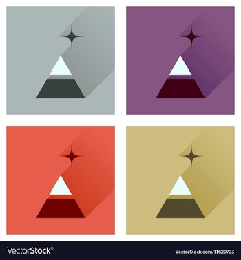 Concept of flat icons with long shadow financial vector image