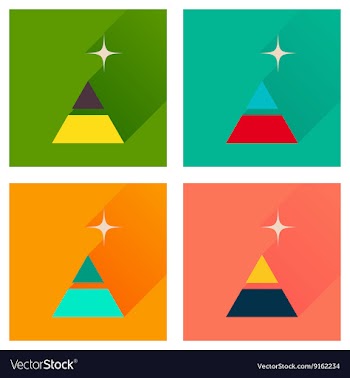 Concept of flat icons with long shadow financial vector image