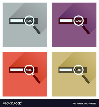 Concept of flat icons with long shadow find money vector image