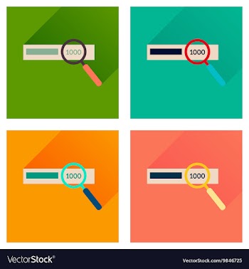 Concept of flat icons with long shadow find money vector image