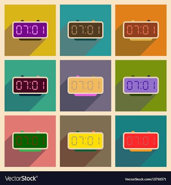 Concept of flat icons with long shadow football vector image