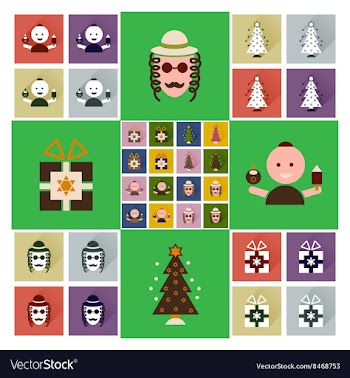 Concept of flat icons with long shadow Hanukkah vector image