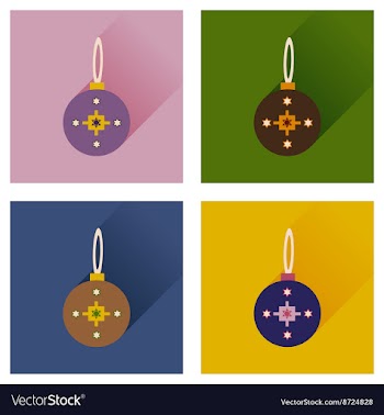Concept of flat icons with long shadow Hanukkah vector image