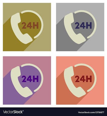 Concept of flat icons with long shadow hot line vector image