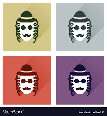 Concept of flat icons with long shadow Jewish man vector image