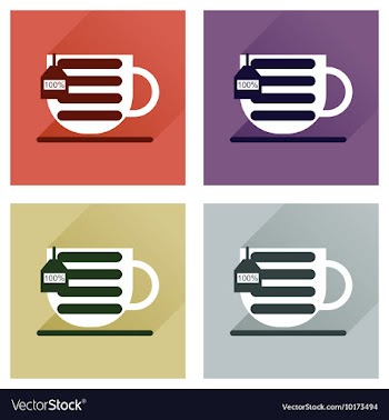 Concept of flat icons with long shadow mobile vector image