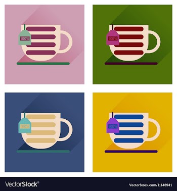 Concept of flat icons with long shadow mobile vector image