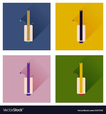 Concept of flat icons with long shadow mobile vector image
