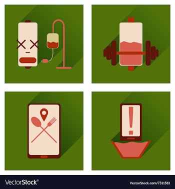 Concept of flat icons with long shadow mobile vector image